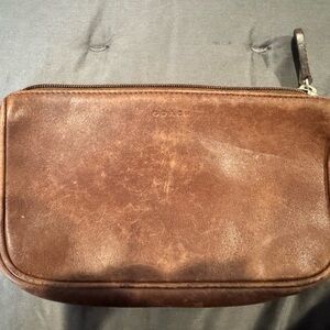 Vintage Coach Brown Leather Clutch/Pouch